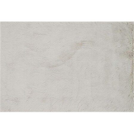 Marshmallow Fluff Loloi DANSDA-04SN002030 Shags Stone Rug 2 x 3 Ft. DANSDA-04SN002030